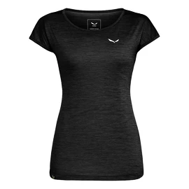 Dames T-shirt Salewa  Puez melange dry Black out