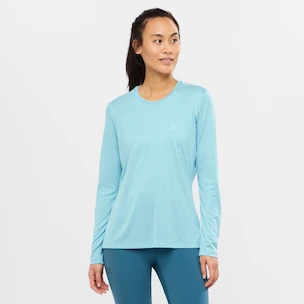 Dames T-shirt Salomon  Agile LS Tee Crystal Blue