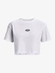 Dames T-shirt Under Armour  BRANDED LOGO CROP SS-WH