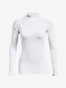 Dames T-shirt Under Armour ColdGear Authentics Mockneck-WHT