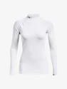 Dames T-shirt Under Armour ColdGear Authentics Mockneck-WHT