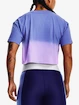 Dames T-shirt Under Armour  DIP DYE CROP SS-BLU