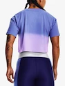 Dames T-shirt Under Armour  DIP DYE CROP SS-BLU