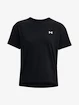 Dames T-shirt Under Armour  Esential Cttn Stretch Tee-BLK