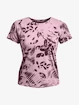 Dames T-shirt Under Armour  Iso-Chill 200 Print SS-PNK