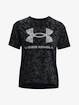 Dames T-shirt Under Armour  LOGO AOP HEAVYWEIGHT SS-BLK M