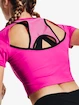 Dames T-shirt Under Armour  Run Anywhere Crop SS-PNK