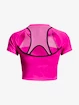 Dames T-shirt Under Armour  Run Anywhere Crop SS-PNK