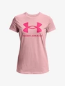 Dames T-shirt Under Armour  SPORTSTYLE LOGO SS-PNK