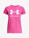 Dames T-shirt Under Armour  SPORTSTYLE LOGO SS-PNK