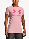 Dames T-shirt Under Armour  SPORTSTYLE LOGO SS-PNK