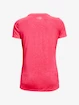 Dames T-shirt Under Armour  Tech SSC - Twist-PNK