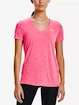 Dames T-shirt Under Armour  Tech SSV - Twist Cerise S