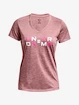 Dames T-shirt Under Armour  Tech Twist Graphic SSV-PNK