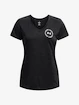 Dames T-shirt Under Armour  Tech Twist LC Crest SSV-BLK