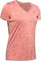 Dames T-shirt Under Armour  Tech V-Neck Twist Red