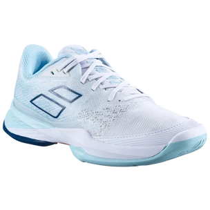 Dames tennisschoenen Babolat Jet Mach 3 All Court Women White/Angel Blue