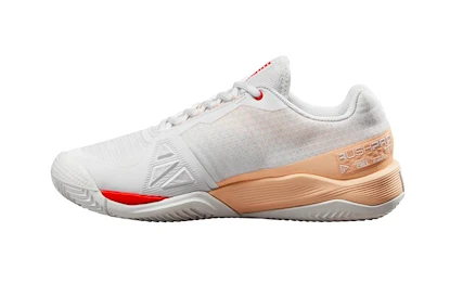 Dames tennisschoenen Wilson Rush Pro 4.0 W Clay White/Peach Parfait  EUR 41 1/3