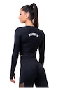 Dames top Nebbia Hero Sporty Hero crop top long sleeve black