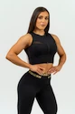 Dames top Nebbia Intense Women's Compression Push-Up Top Mesh 842 Black