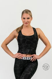 Dames top Nebbia NATURE-INSPIRED Sporty crop top “Racer back” black