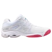 Dames zaalschoenen Mizuno  Wave VOLTAGE 2 W White/Violet Indigo