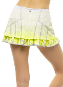 Damesrok Lucky in Love  Take A Pleat Skirt Neon Yellow S