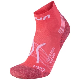 Damessokken UYN RUN SUPER FAST SOCKS Coral/White