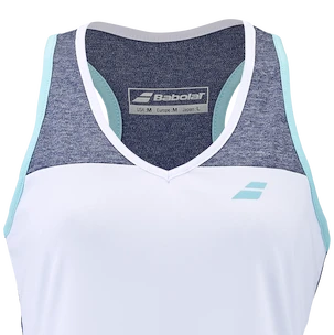 Damestop Babolat  Play Tank Top Women White/Blue