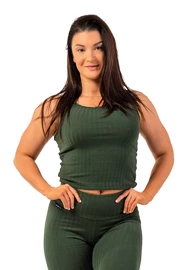 Damestop Nebbia  Organic Cotton Ribbed Tank Top 414 dark green