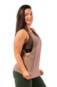 Damestop Nebbia  Sleeveless Loose Cross Back Tank Top "Feeling Good" Brown