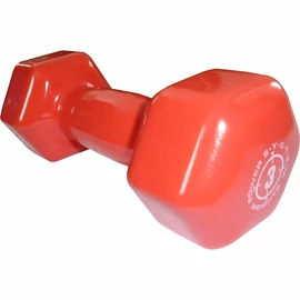 Eénarmige halter Power System Jednoručka Vinyl Dumbell 3 Kg Červená