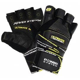 Fitness handschoenen Power System Fitness Rukavice Ultimate Motivation Černožluté