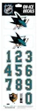 Helmnummers Sportstape  ALL IN ONE HELMET DECALS - SAN JOSE SHARKS