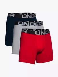 Heren boxershort Under Armour Charged Cotton 6in 3 Pack-RED