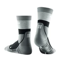 Heren compressiesokken CEP Hiking Light Merino Mid Cut Stone Grey/Grey