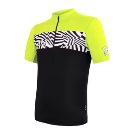 Heren fietsshirt Sensor Cyklo Miles Black/Neon Yellow