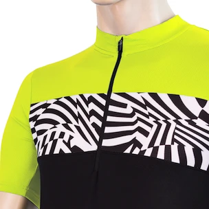 Heren fietsshirt Sensor  Cyklo Miles Black/Neon Yellow