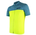 Heren fietsshirt Sensor  Cyklo Motion Blue/Neon Yellow