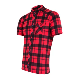 Heren fietsshirt Sensor Cyklo Square Red