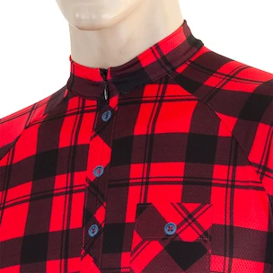 Heren fietsshirt Sensor  Cyklo Square Red S