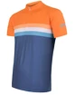 Heren fietsshirt Sensor  Cyklo Summer Stripe Blue/Orange