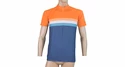 Heren fietsshirt Sensor  Cyklo Summer Stripe Blue/Orange