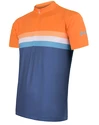 Heren fietsshirt Sensor  Cyklo Summer Stripe Blue/Orange