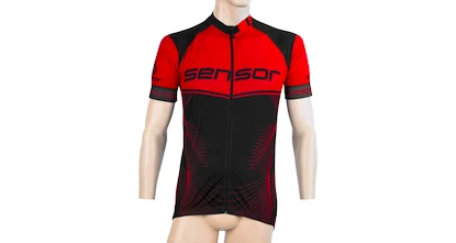 Heren fietsshirt Sensor  Cyklo Team Up Black/Red S