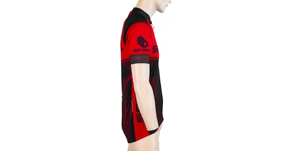 Heren fietsshirt Sensor  Cyklo Team Up Black/Red S