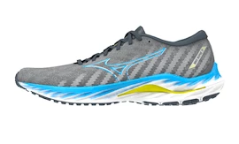 Heren hardloopschoenen Mizuno Wave Inspire 19 Ghost Gray/Jet Blue/Bolt 2 (Neon)