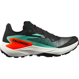 Heren hardloopschoenen Salomon Genesis Black/Electric Green/Cherry Tomato