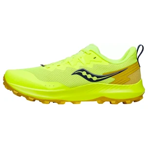 Heren hardloopschoenen Saucony  Peregrine 14 Citron/Oak  UK 7,5