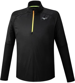 Heren hoodie Mizuno Dryaeroflow LS HZ black